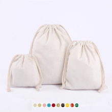 china factory custom Muslin calico canvas string draws tring bag small organic cotton drawstring bags